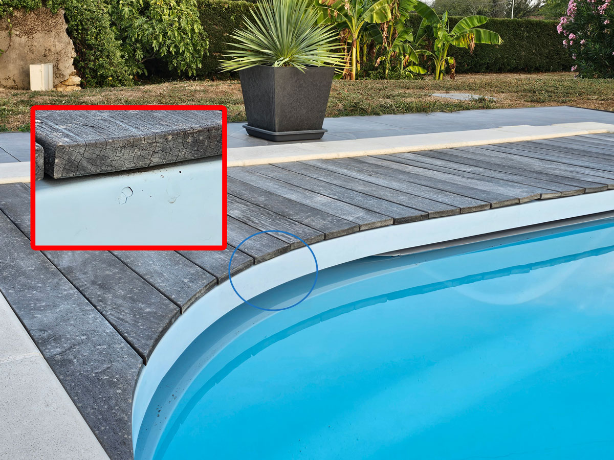Rénovation gel coat avant après